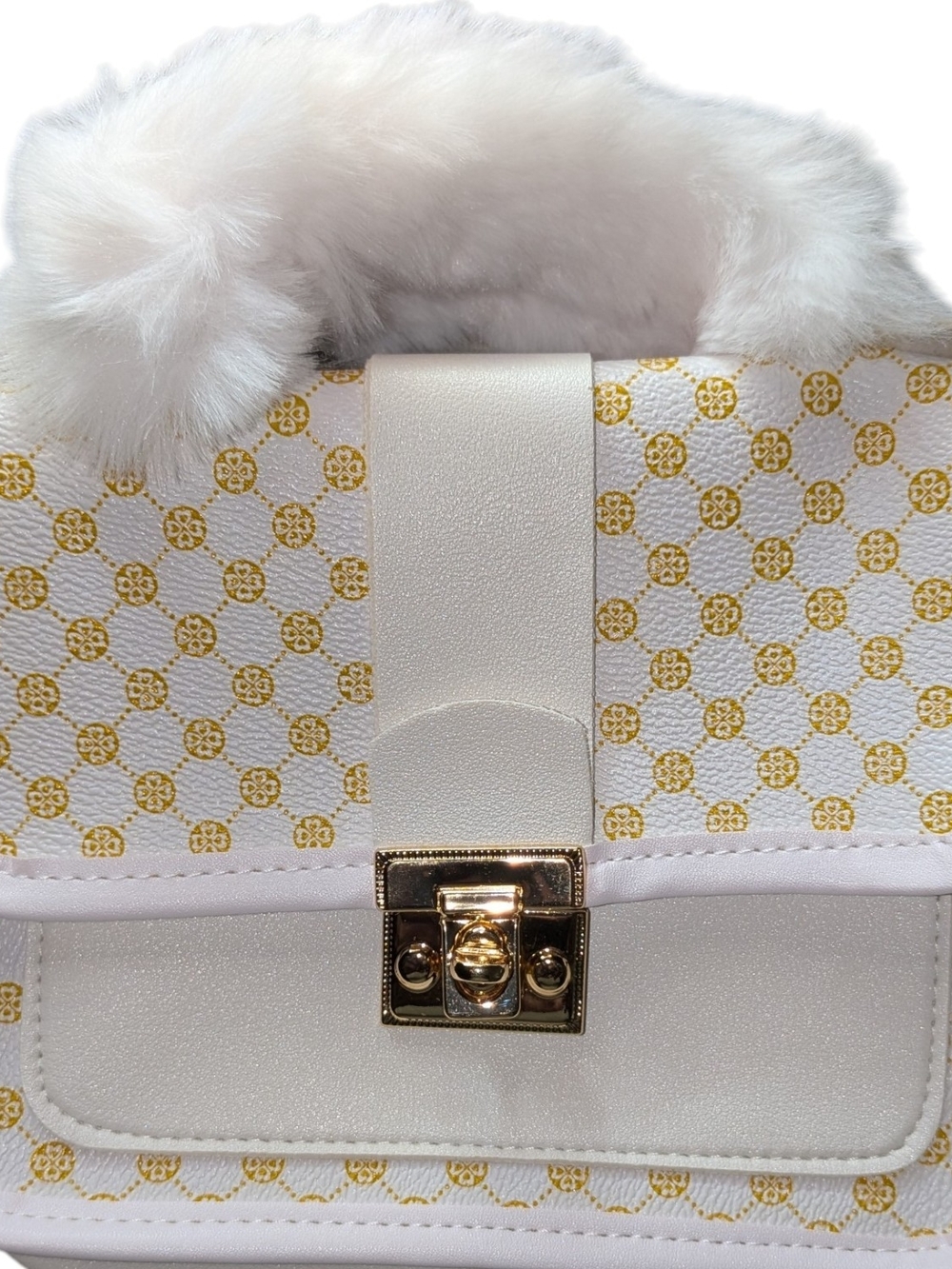 Women's white luxurious fashion style hand bag